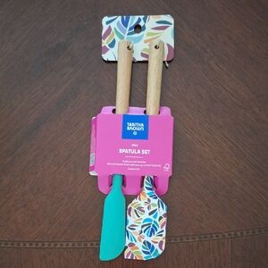 Tabitha Brown Mini Spatula Set with Teal and Multicolor Design - NWT